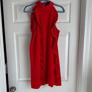 Elegant Red Sleeveless Dress
